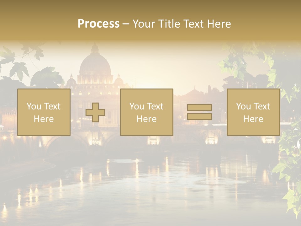 Dawn Evening Bridge PowerPoint Template