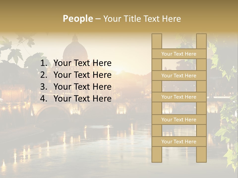 Dawn Evening Bridge PowerPoint Template