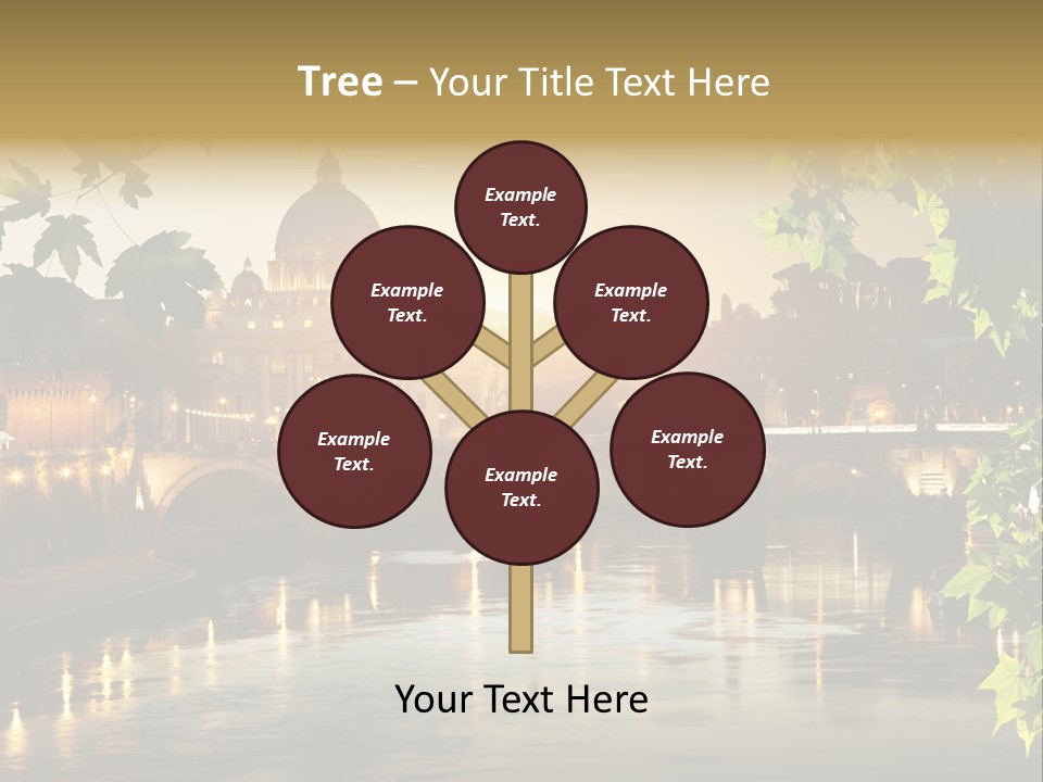 Dawn Evening Bridge PowerPoint Template