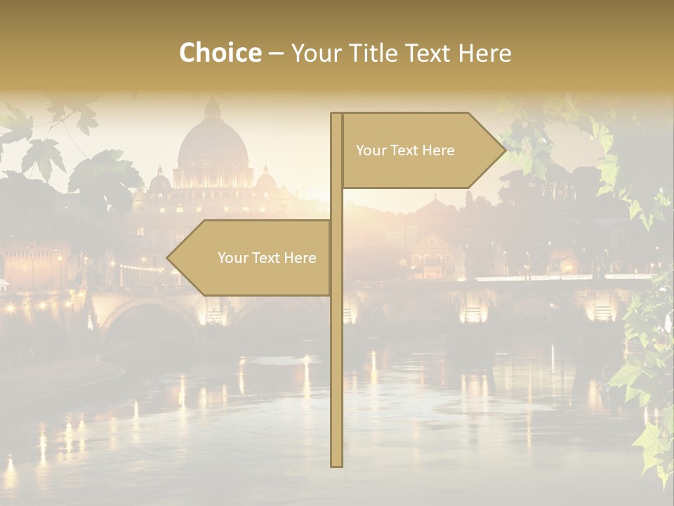 Dawn Evening Bridge PowerPoint Template