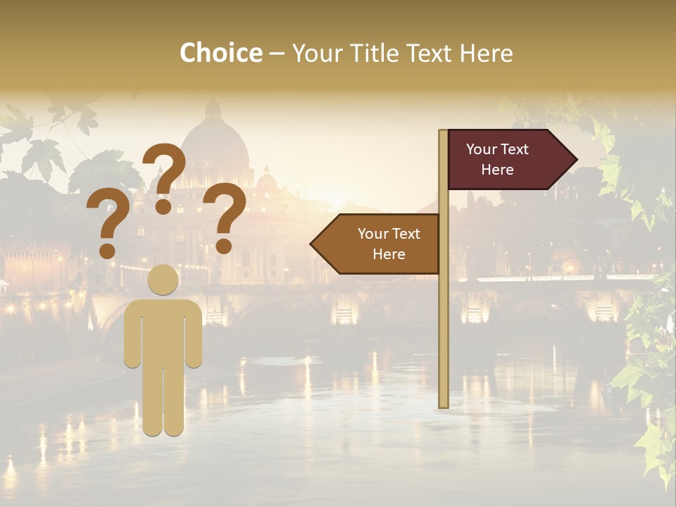 Dawn Evening Bridge PowerPoint Template