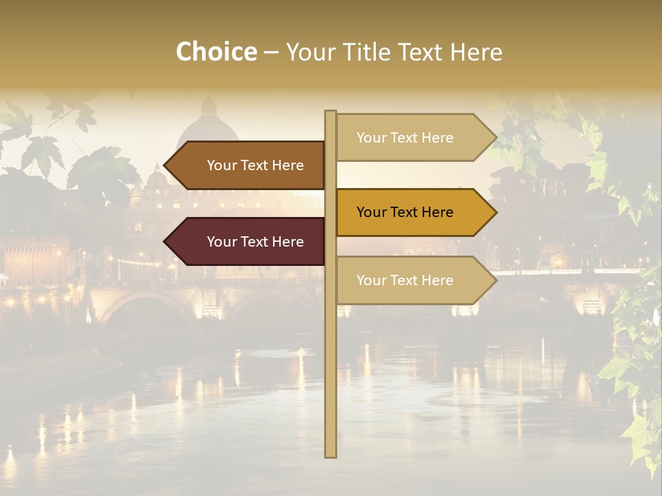 Dawn Evening Bridge PowerPoint Template