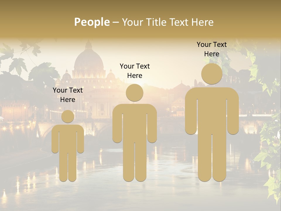 Dawn Evening Bridge PowerPoint Template