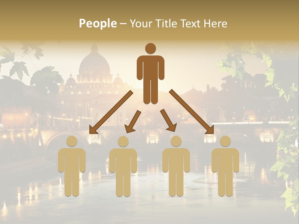 Dawn Evening Bridge PowerPoint Template