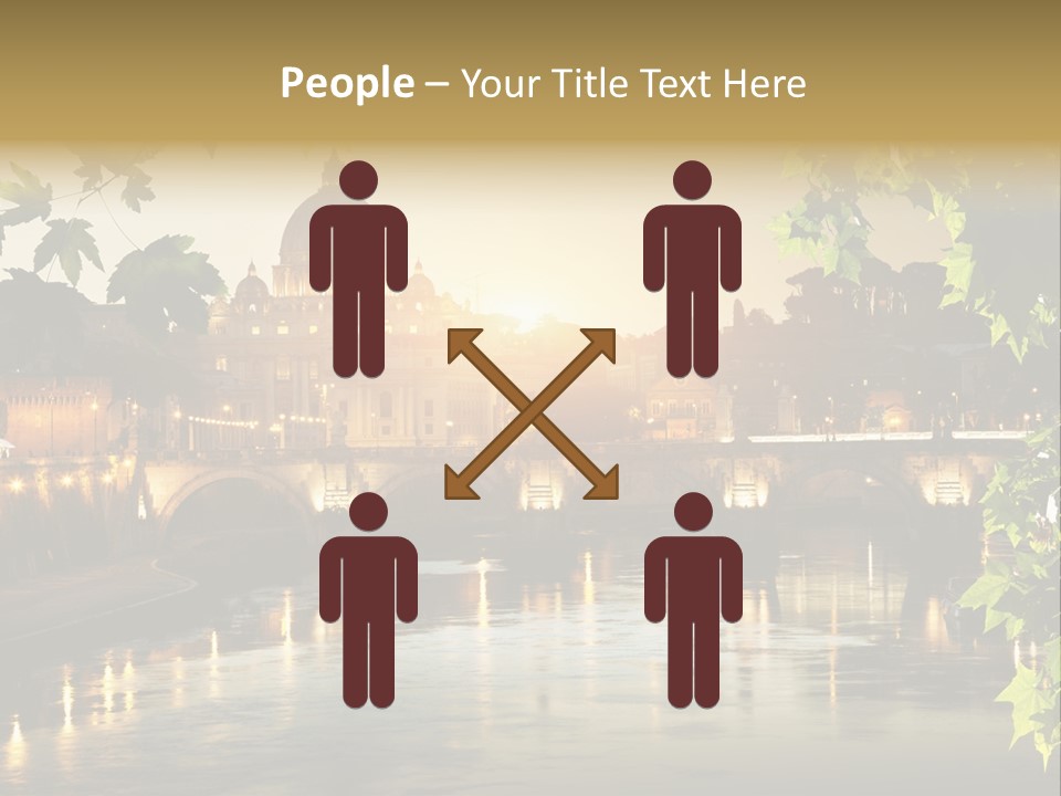 Dawn Evening Bridge PowerPoint Template