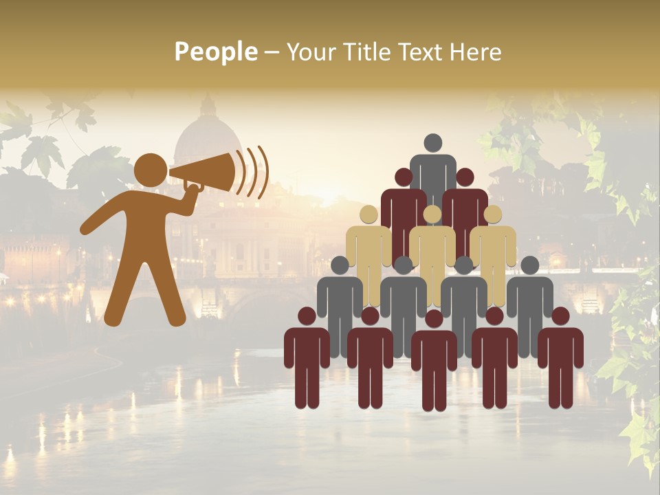 Dawn Evening Bridge PowerPoint Template