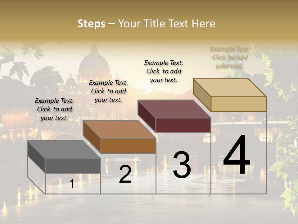 Dawn Evening Bridge PowerPoint Template