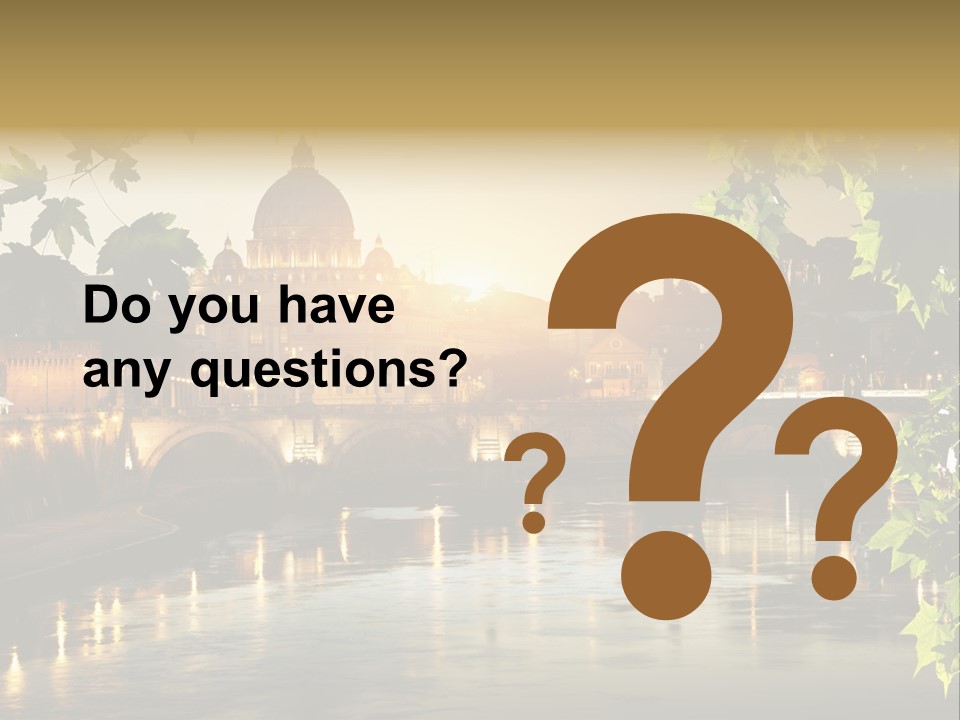 Dawn Evening Bridge PowerPoint Template