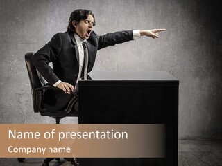 Shout Business Accuse PowerPoint Template