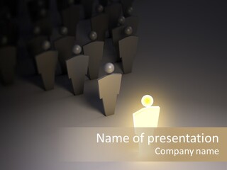 Crowd Cartoon Isolated PowerPoint Template