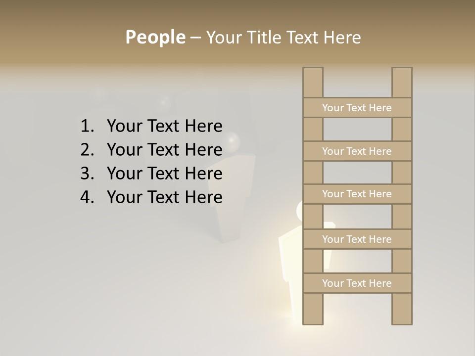 Crowd Cartoon Isolated PowerPoint Template