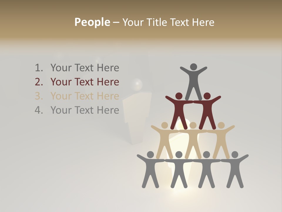 Crowd Cartoon Isolated PowerPoint Template