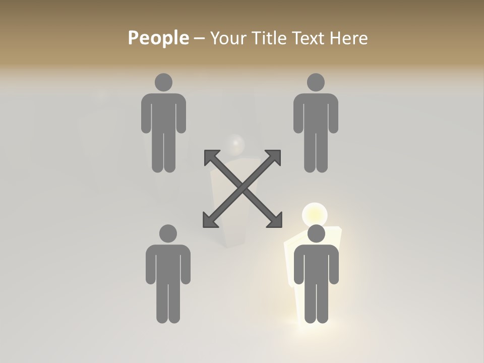 Crowd Cartoon Isolated PowerPoint Template