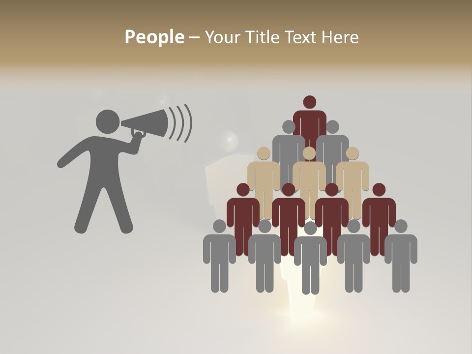 Crowd Cartoon Isolated PowerPoint Template