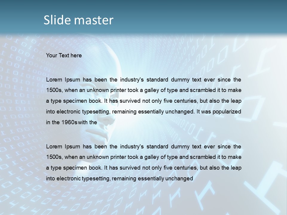 Human Robotic Number PowerPoint Template