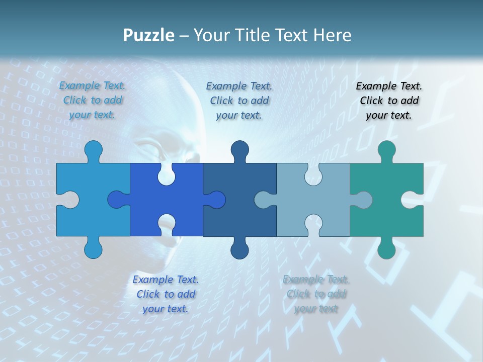 Human Robotic Number PowerPoint Template