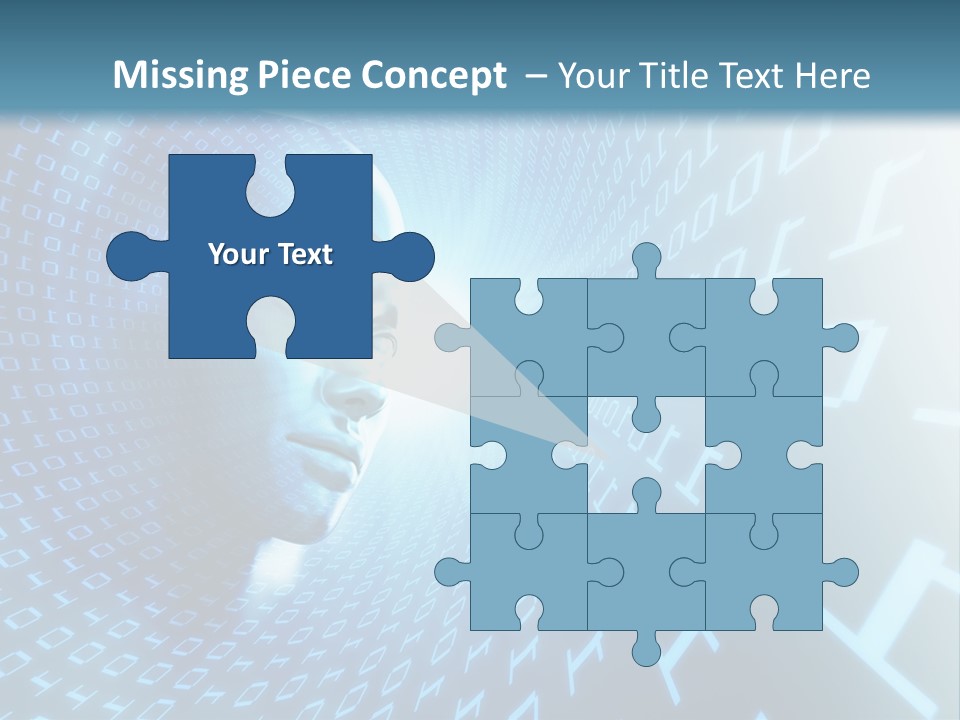 Human Robotic Number PowerPoint Template