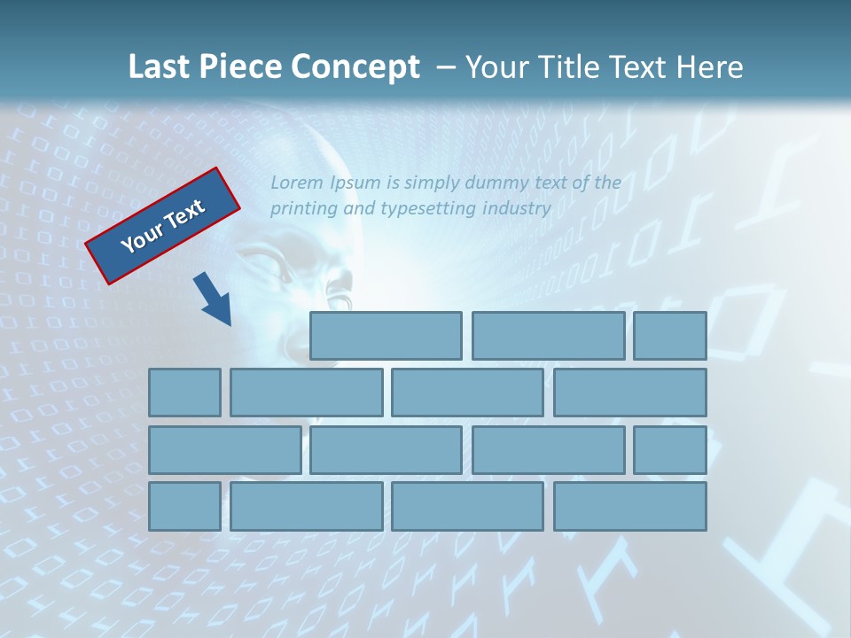 Human Robotic Number PowerPoint Template