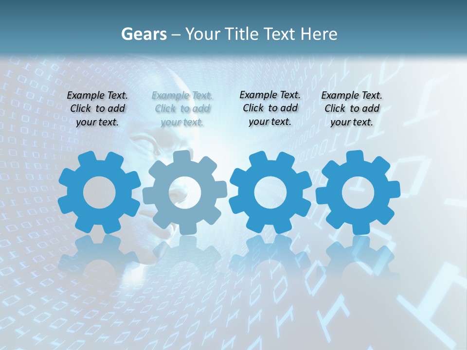 Human Robotic Number PowerPoint Template