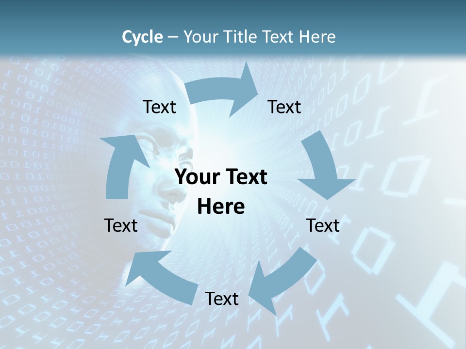 Human Robotic Number PowerPoint Template