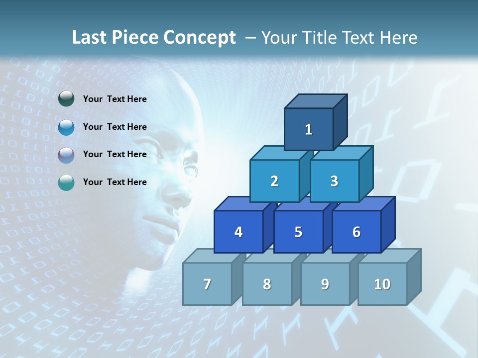 Human Robotic Number PowerPoint Template