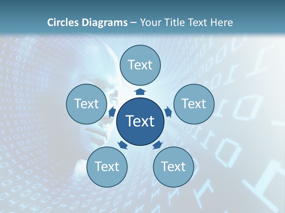 Human Robotic Number PowerPoint Template