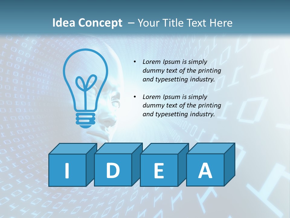 Human Robotic Number PowerPoint Template