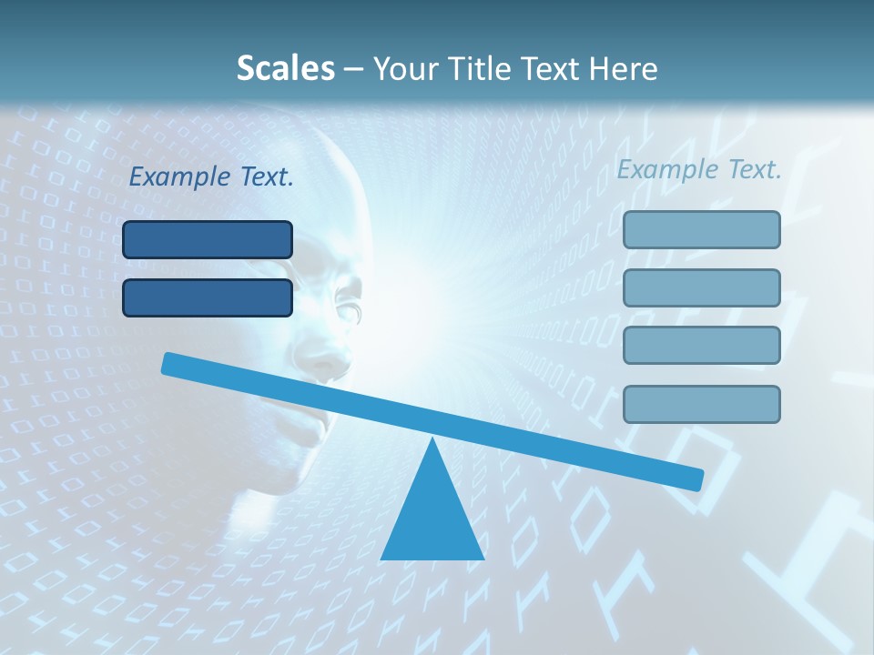 Human Robotic Number PowerPoint Template