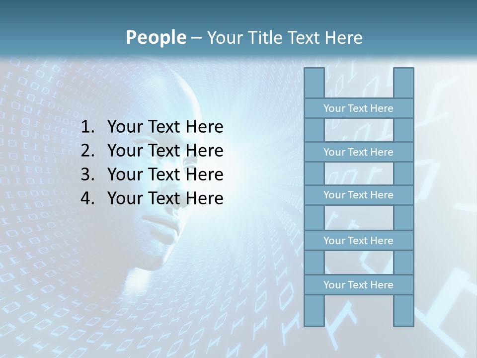 Human Robotic Number PowerPoint Template