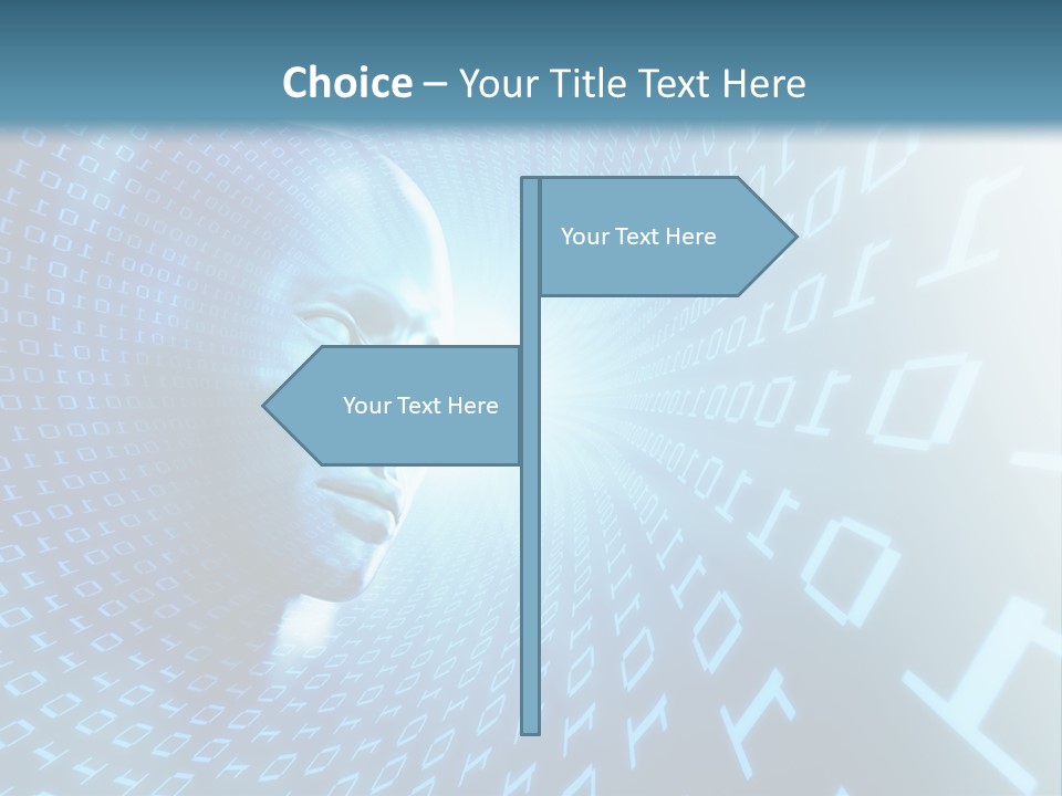 Human Robotic Number PowerPoint Template