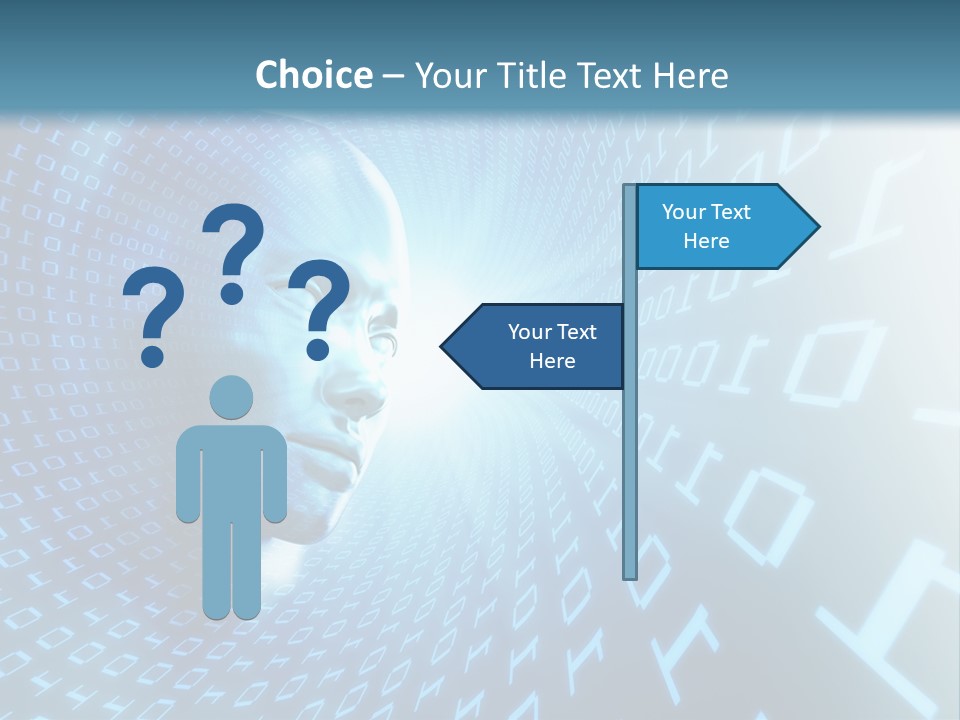 Human Robotic Number PowerPoint Template