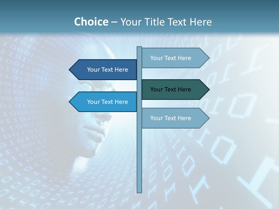 Human Robotic Number PowerPoint Template