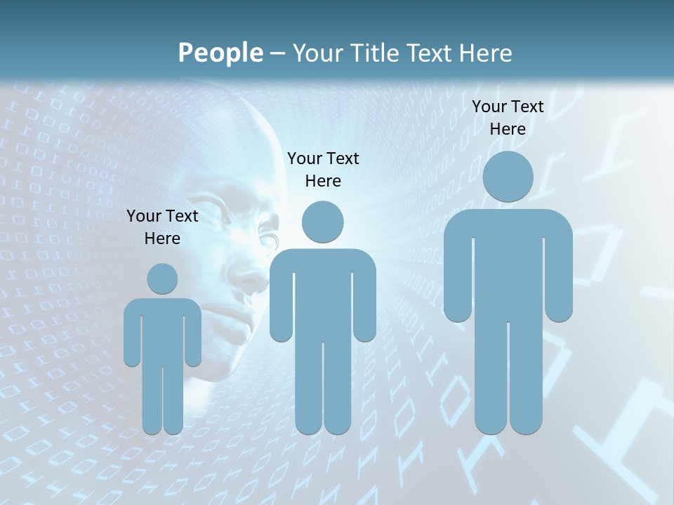 Human Robotic Number PowerPoint Template
