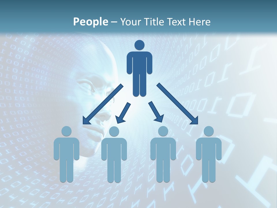 Human Robotic Number PowerPoint Template