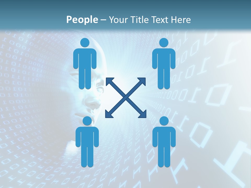 Human Robotic Number PowerPoint Template
