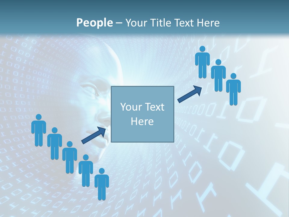 Human Robotic Number PowerPoint Template