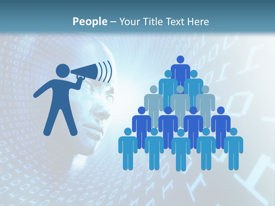 Human Robotic Number PowerPoint Template