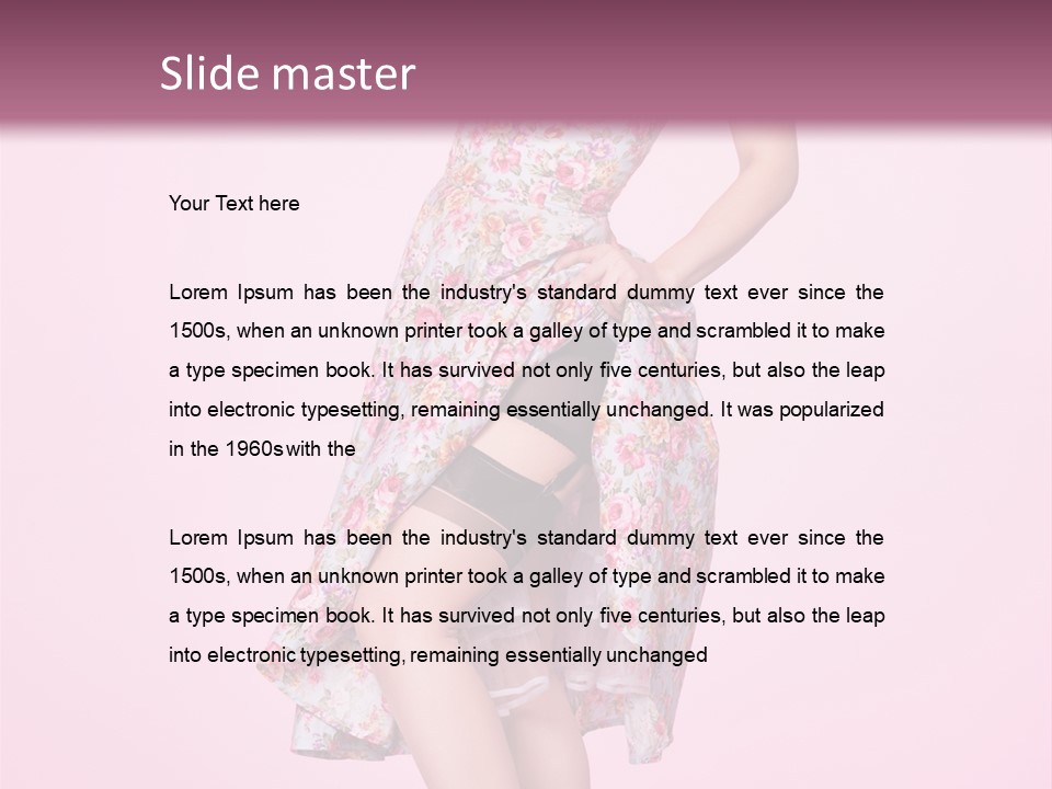 Radio Gorgeous Brunette PowerPoint Template