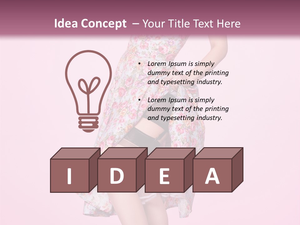 Radio Gorgeous Brunette PowerPoint Template