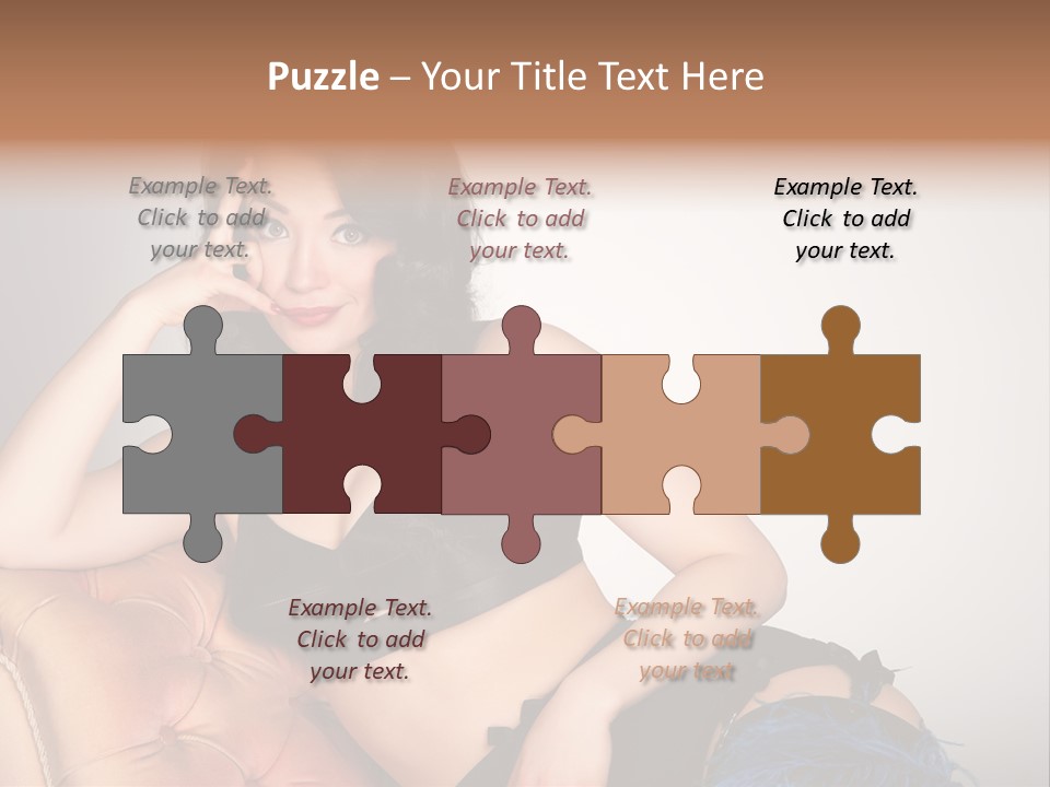 Stockings Pouting Suspenders PowerPoint Template