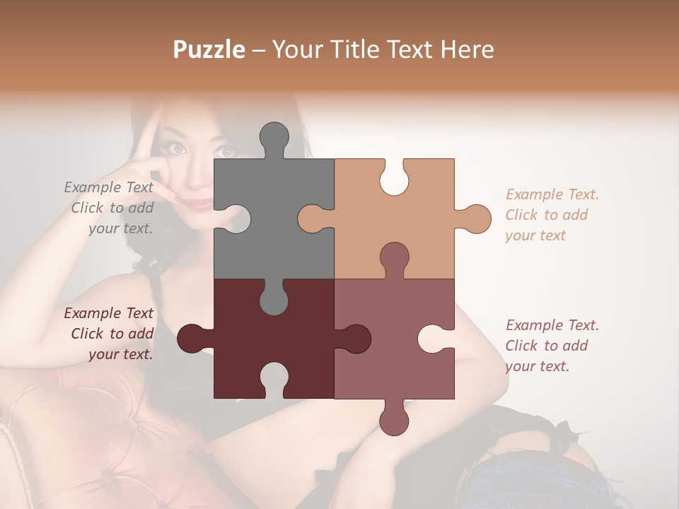 Stockings Pouting Suspenders PowerPoint Template