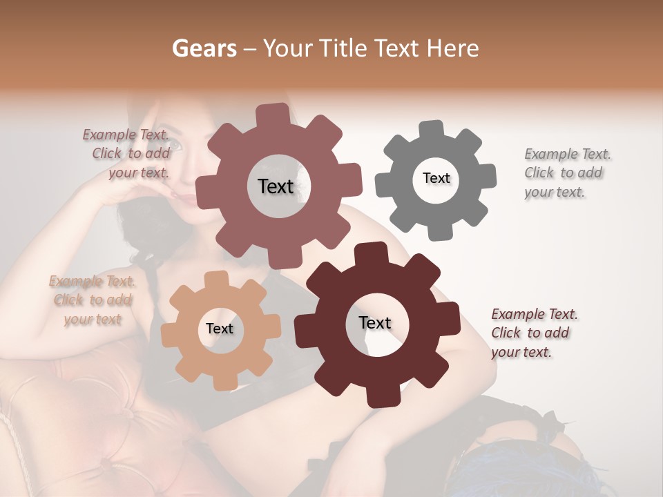 Stockings Pouting Suspenders PowerPoint Template