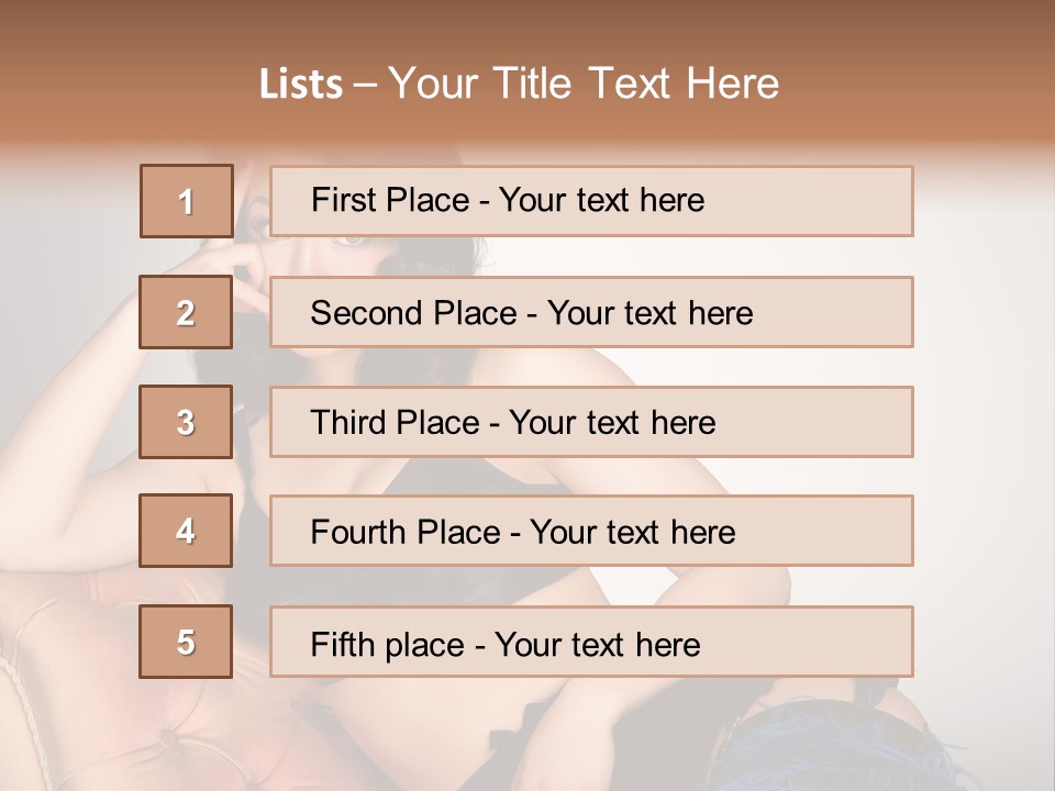 Stockings Pouting Suspenders PowerPoint Template