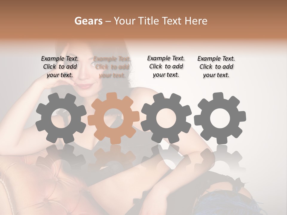 Stockings Pouting Suspenders PowerPoint Template