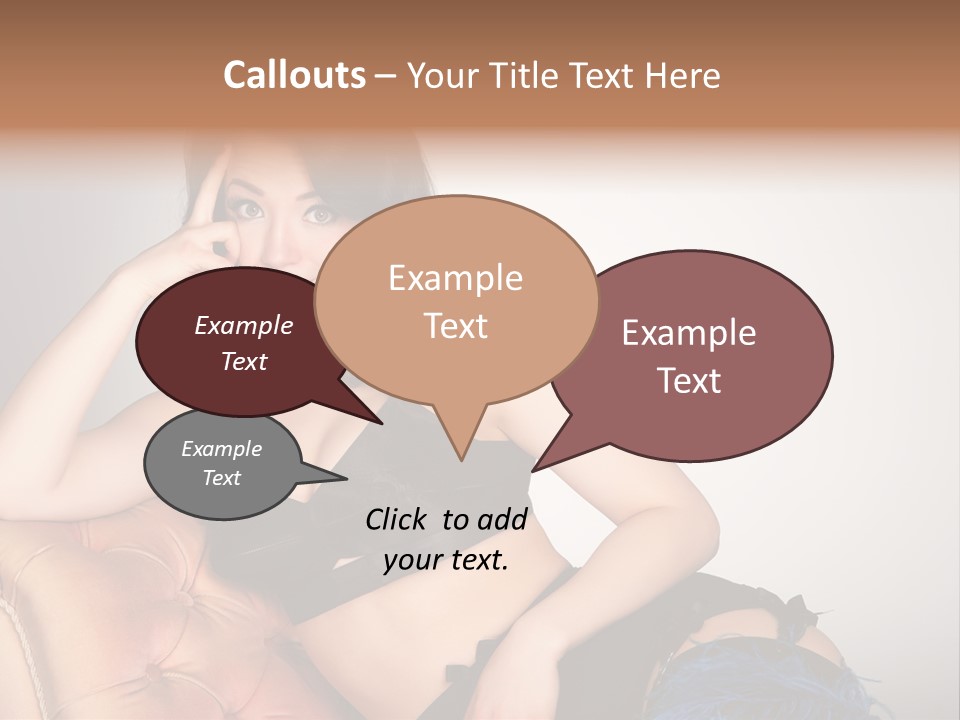 Stockings Pouting Suspenders PowerPoint Template