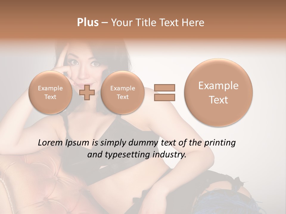 Stockings Pouting Suspenders PowerPoint Template