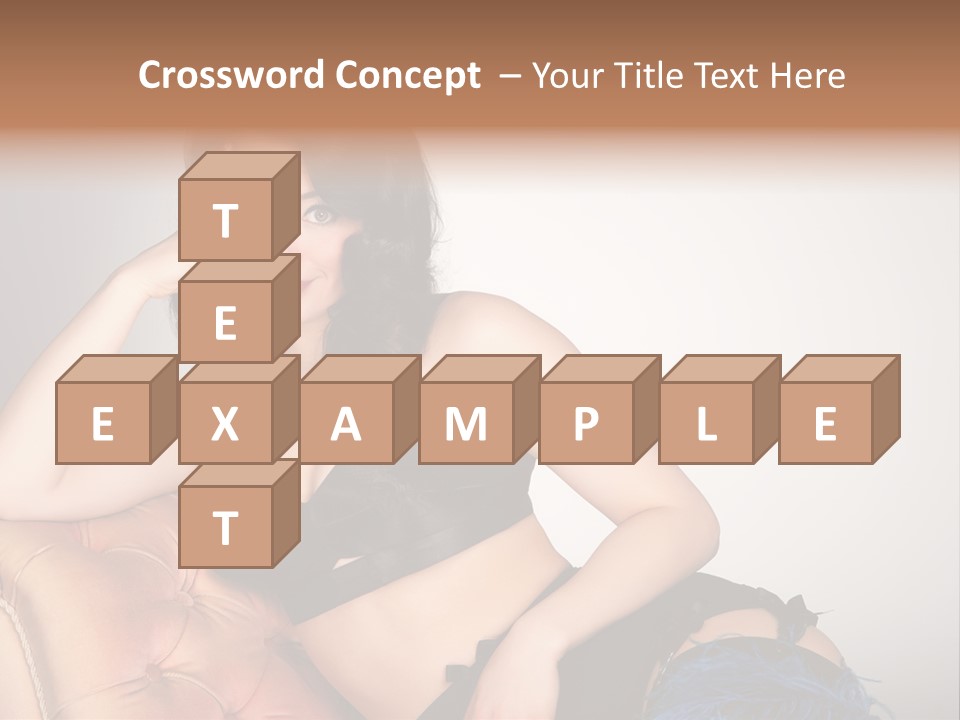 Stockings Pouting Suspenders PowerPoint Template