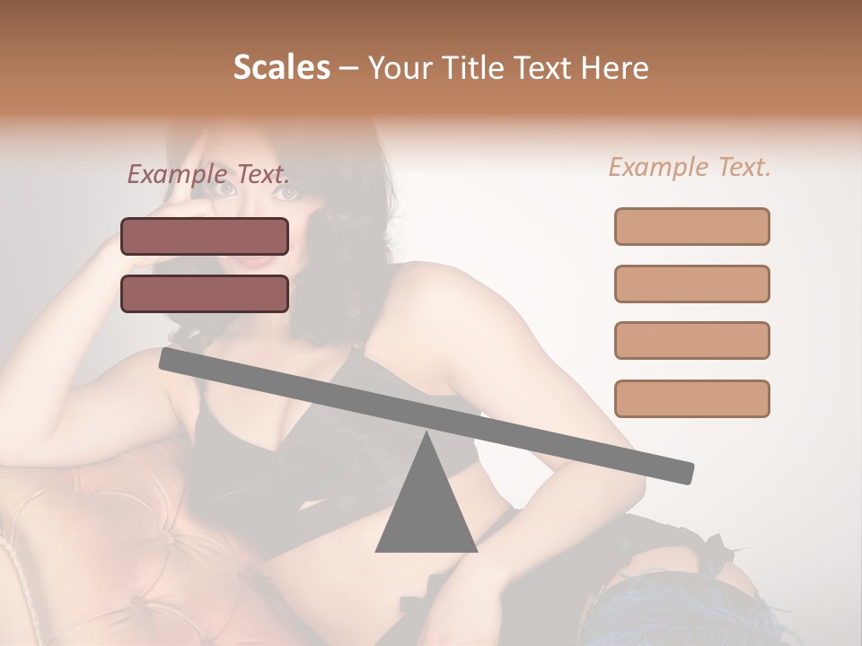 Stockings Pouting Suspenders PowerPoint Template