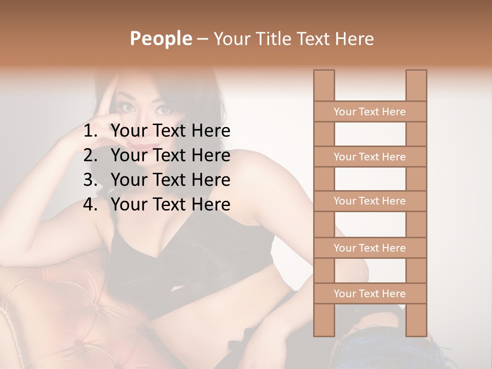 Stockings Pouting Suspenders PowerPoint Template