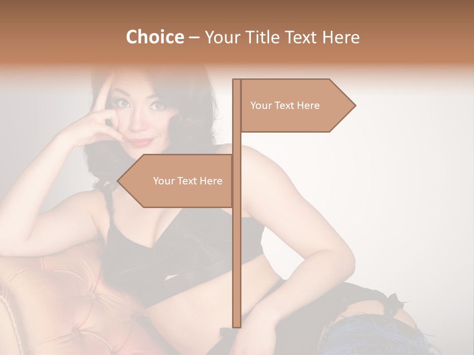 Stockings Pouting Suspenders PowerPoint Template